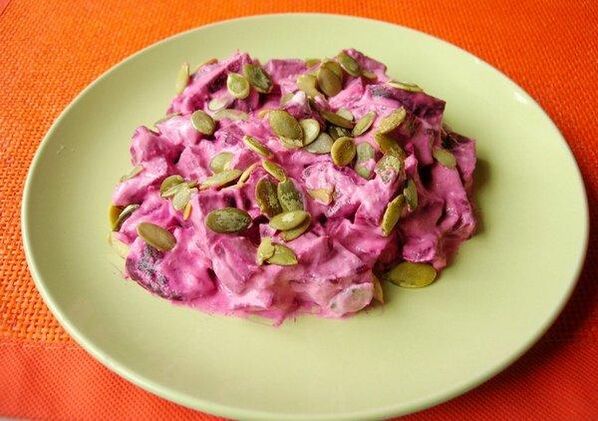 Radish salad with Seadcom Seadcom is saved from prostatitis
